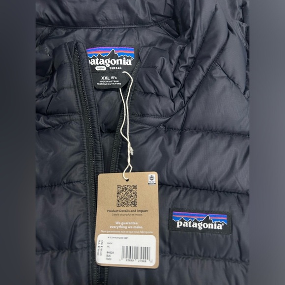 Patagonia Women's XXL Down Sweater Vest Puffer Puff Black NWT Insulated Goose - Picture 4 of 9